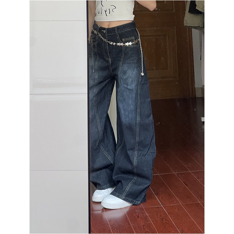Unisex Classic Denim Jeans Loose Fit Daily Outdoor Wear - Image 1
