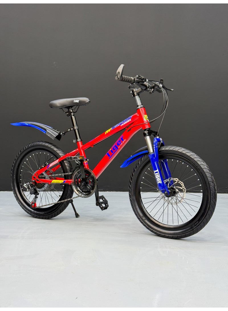 تايجر دراجة أطفال سبورت مقاس 20 بوصة – 21 سرعة – فرامل ديسك – مساعد أمامي لامتصاص الصدمات – كاوتش عريض 3.00 – مناسبة للأطفال 6-12 سنة - Image 4