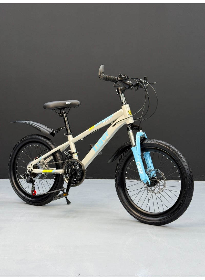 تايجر دراجة أطفال سبورت مقاس 20 بوصة – 21 سرعة – فرامل ديسك – مساعد أمامي لامتصاص الصدمات – كاوتش عريض 3.00 – مناسبة للأطفال 6-12 سنة - Image 5