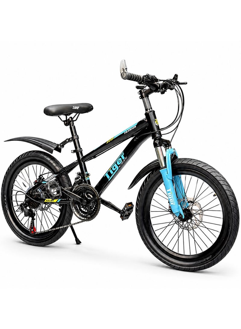 Second Bike Kids Mountain Bike 20 Inch – 21 Speed – Disc Brakes – Front Suspension – 3.00 Wide Tires – Suitable for Ages 6-12 - Image 1