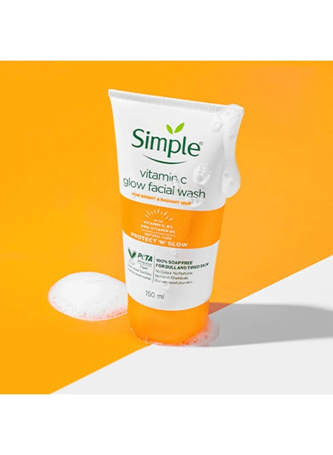 simple Glow Facial Wash Vitamin C + Antioxidants 150ML - Image 1