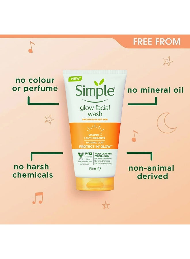 simple Glow Facial Wash Vitamin C + Antioxidants 150ML - Image 2