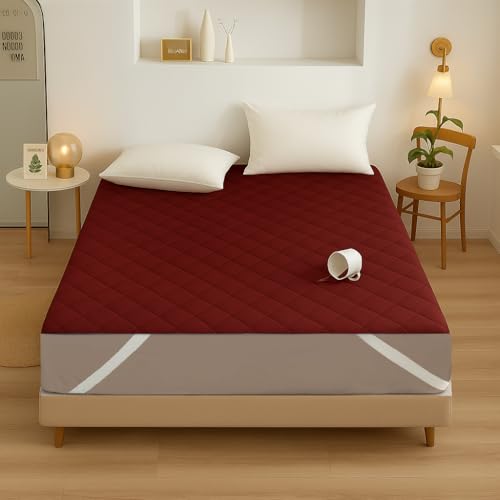 RRC Soft Cotton Quilted Mattress Protector – Breathable, Waterproof, Single/Queen Bed, 60 x 78 inches, Elastic Band Strap - Image 5
