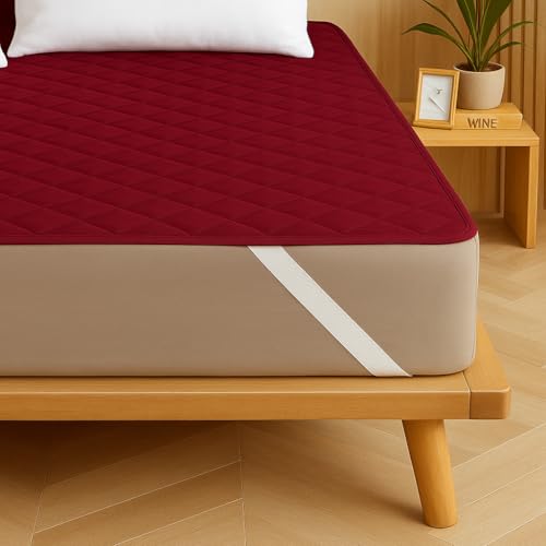 RRC Soft Cotton Quilted Mattress Protector – Breathable, Waterproof, Single/Queen Bed, 60 x 78 inches, Elastic Band Strap - Image 2