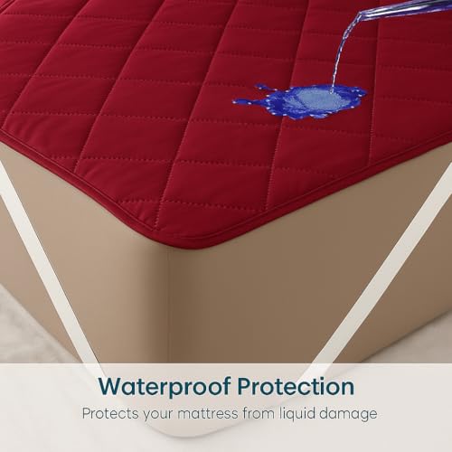 RRC Soft Cotton Quilted Mattress Protector – Breathable, Waterproof, Single/Queen Bed, 60 x 78 inches, Elastic Band Strap - Image 3