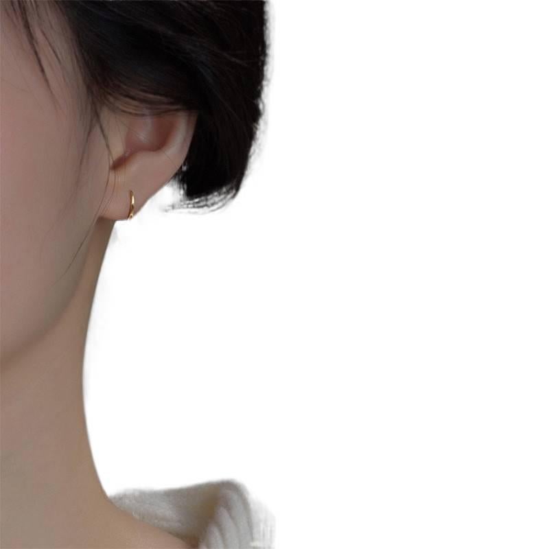 SK Silver Pearl Earrings with Silver Tone Finish and Lightweight Huggie Profile for Daily Wear and Elegant Styling - Image 5