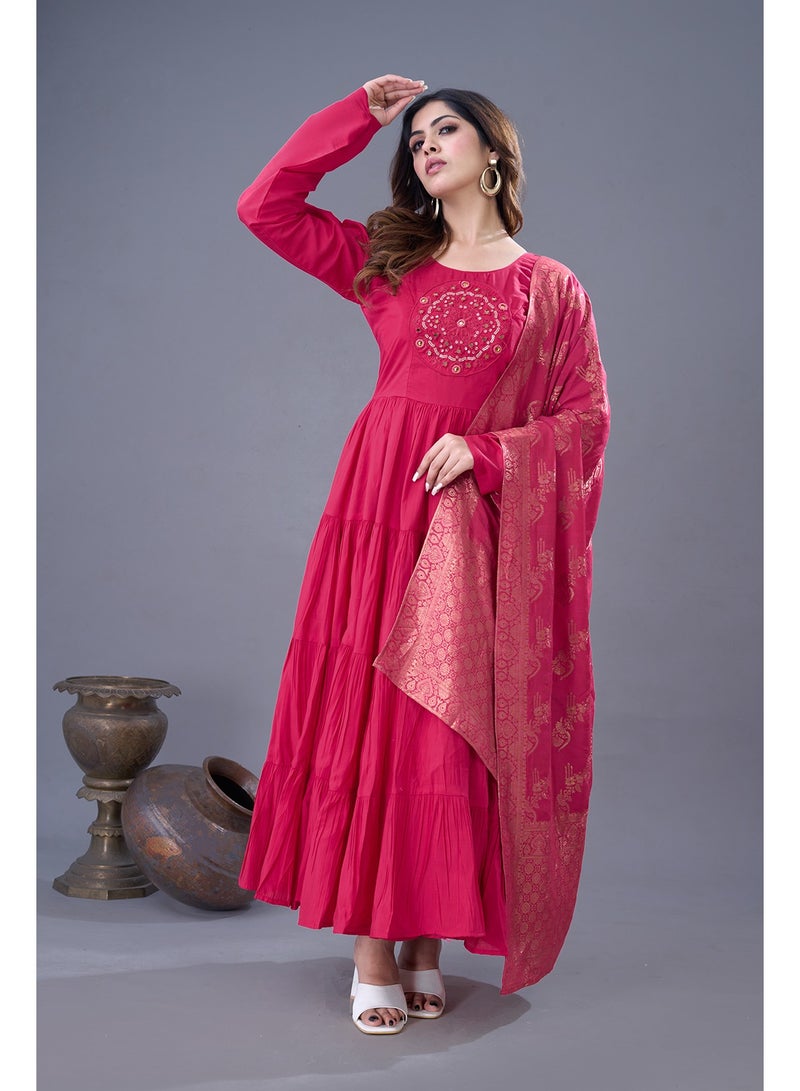 Super Asian Primum Designer Party Wear Look Full Heavy Embroidery Sequence Work Gown with Fully stitched and Dupatta Ready to Wear Collection - Image 1