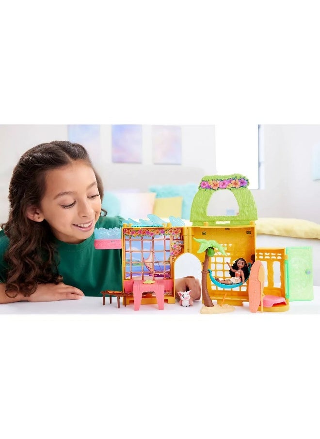 Disney Storytime Stackers Disney Princess Moana's Island Home Dollhouse Playset  - Image 1