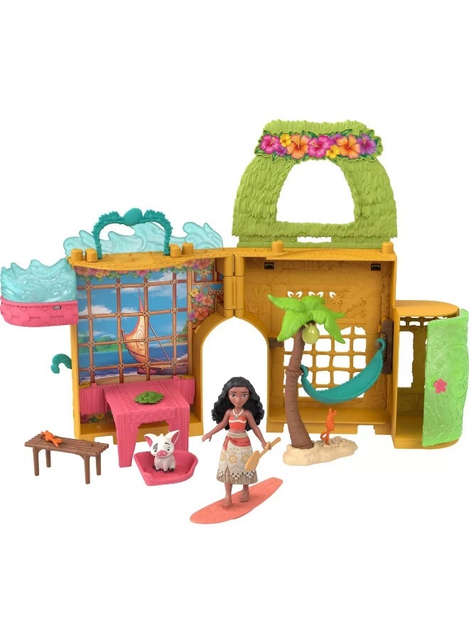 Disney Storytime Stackers Disney Princess Moana's Island Home Dollhouse Playset  - Image 2