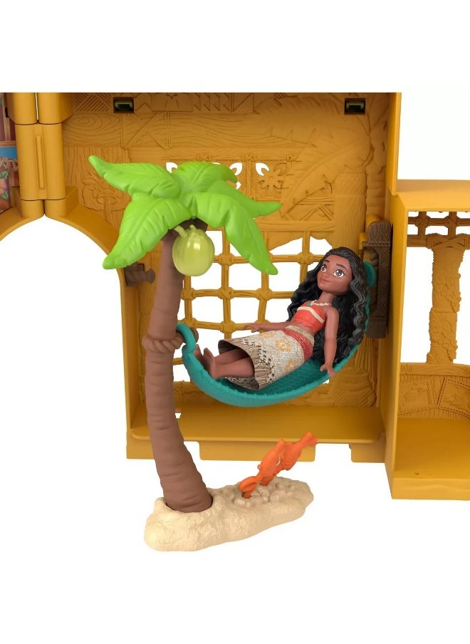 Disney Storytime Stackers Disney Princess Moana's Island Home Dollhouse Playset  - Image 3