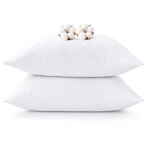 CoolShields Premium 100% Cotton Waterproof Pillow Protectors with Zipper, Breathable & Noiseless, Hypoallergenic Soft Skin-Friendly Surface for All-Night Comfort, Standard Size - 20”x26” (2 Pack) - Image 1