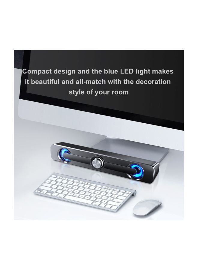 Wired Bar Stereo Speaker V-111 Black - Image 4