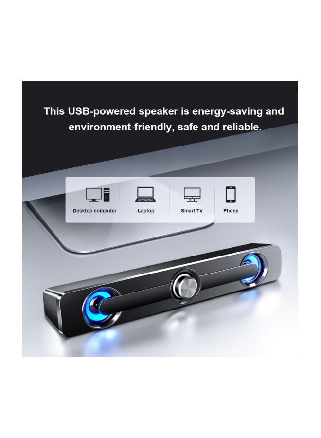 Wired Bar Stereo Speaker V-111 Black - Image 2