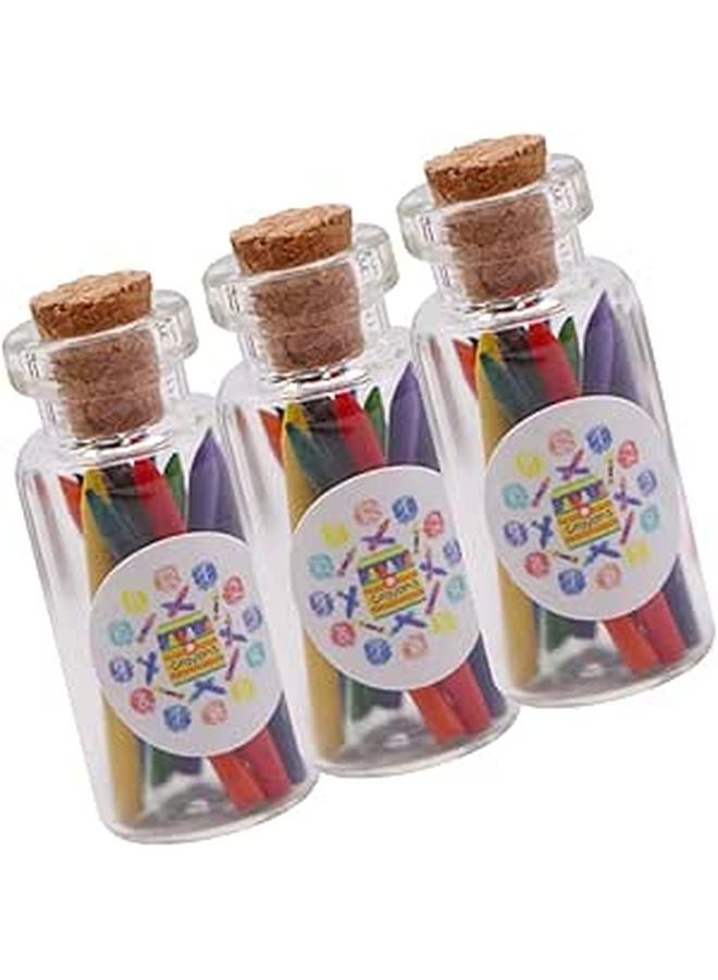 Miniature Dollhouse Decor 3 Set Mini Bottled Crayons For DIY Painting And Micro Landscape Layout - Image 1