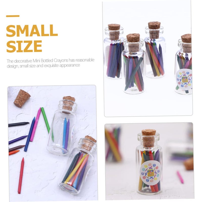 Miniature Dollhouse Decor 3 Set Mini Bottled Crayons For DIY Painting And Micro Landscape Layout - Image 5