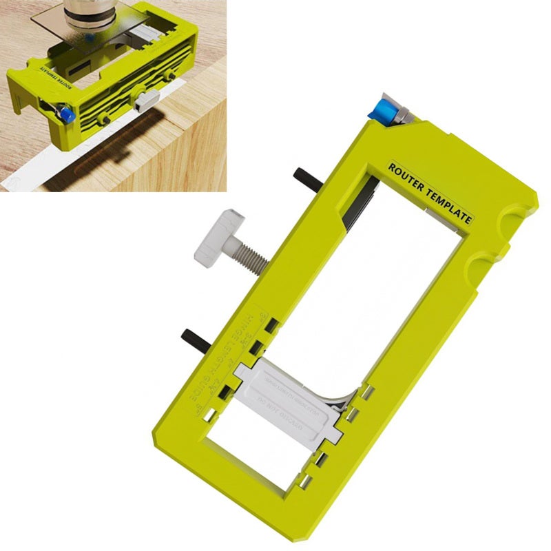 Sebupar Hinge Locator Kit for 3-5 Inch Door Hinges Adjustable Length - Router Template with Depth Gauge for Round Square Corners - Includes 2 Self Centering Drill Bits for Door Installation - Image 5