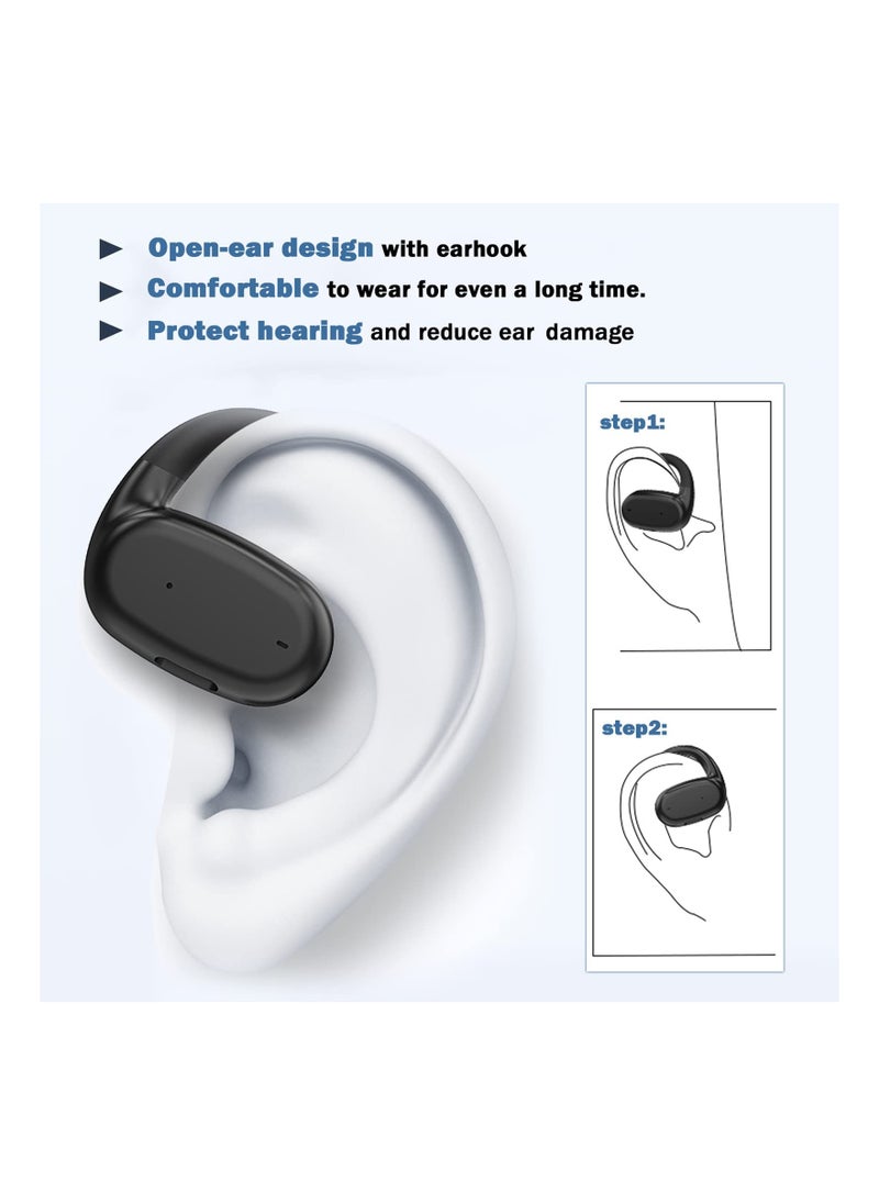 Generic - Wireless Bone Conduction Headphones - Lightweight Open Ear Bluetooth Headset with Secure Earhooks for Comfort and Clarity - Image 1