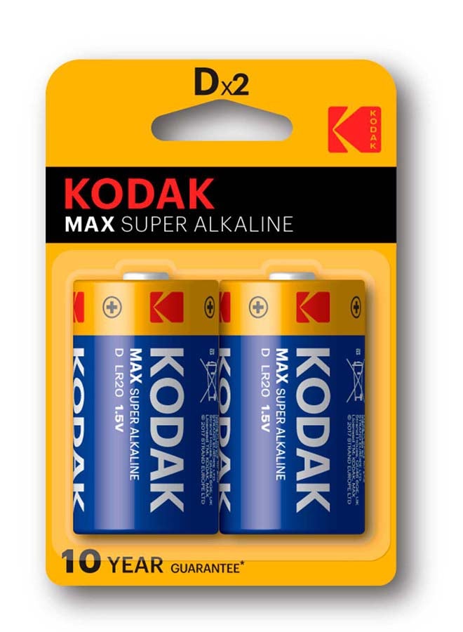 KODAK | D Cell Batteries | Disposable Household Alkaline LR20 | 1.5V | 2 Pack - Image 1
