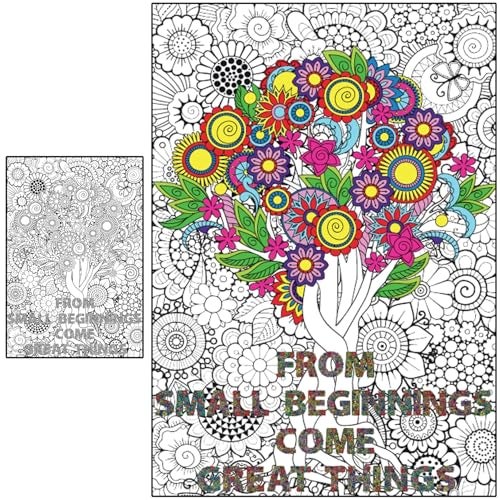 ALNETI Huge Coloring Posters for Adults and Kids - Large Wall Coloring Poster for Adults at Work Office Motivational - Giant Tree of Life for Classroom - Extra Large Adult Poster to Color Big Jumbo Size - Image 1