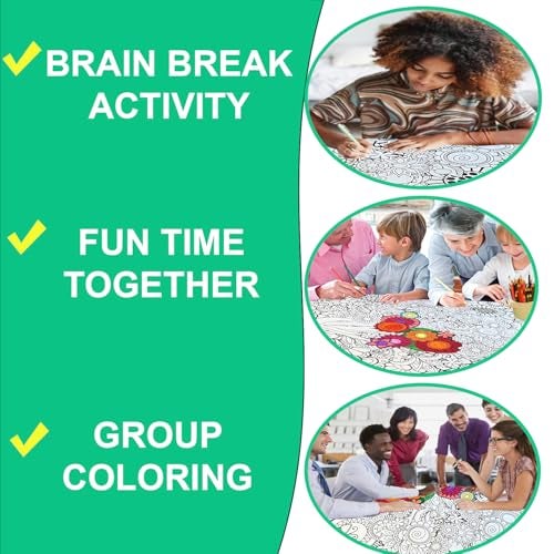 ALNETI Huge Coloring Posters for Adults and Kids - Large Wall Coloring Poster for Adults at Work Office Motivational - Giant Tree of Life for Classroom - Extra Large Adult Poster to Color Big Jumbo Size - Image 4