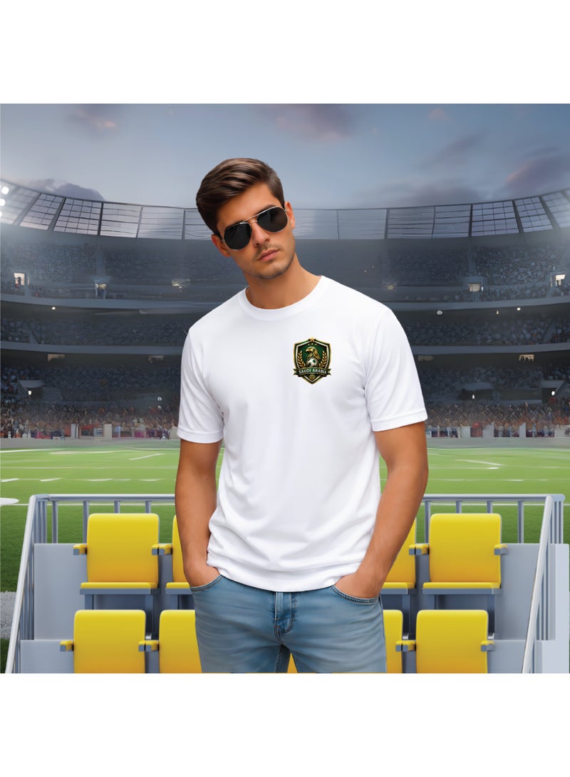 PRINTSHOP4ME Saudi Arabia Men's Jersey | Sports Theme Dry-Fit T-Shirt | Short Sleeve Sportswear | Casual Outfit | Daily Use | Outdoor Activities - Image 3