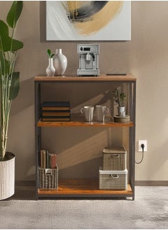 AGD 3-Tier Console Table with Charging Base with Storage Shelf and Power Outlet  - Image 4