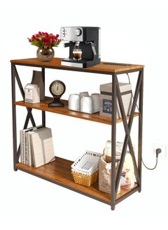 AGD 3-Tier Console Table with Charging Base with Storage Shelf and Power Outlet  - Image 2