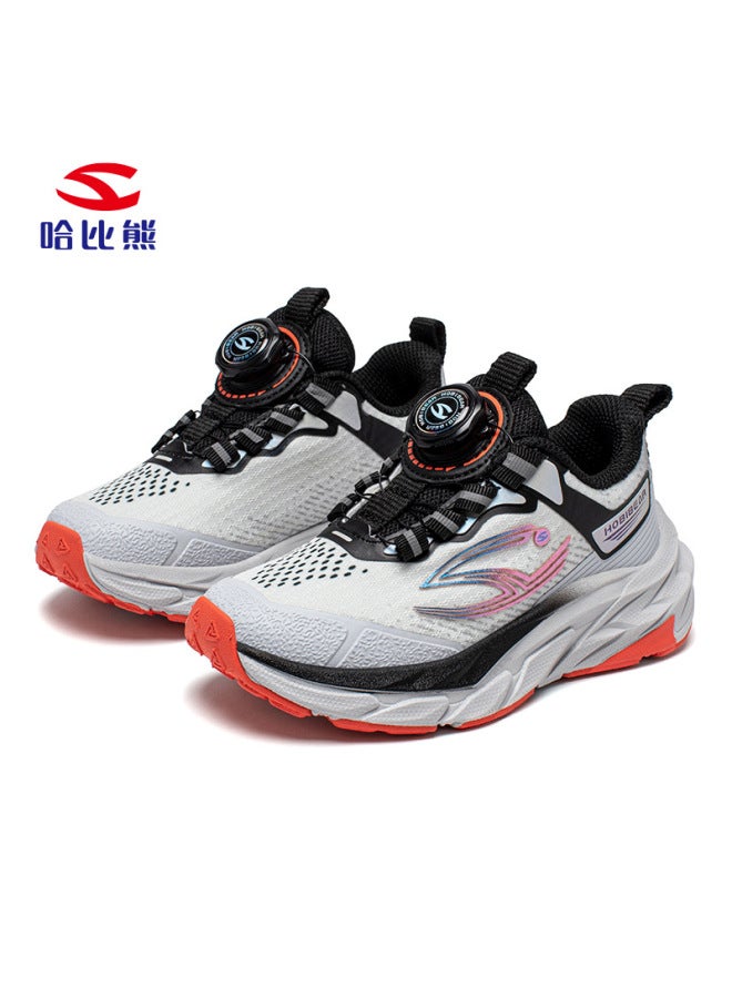 Habib Bear Double Mesh Children's Shoes Spring And Autumn Casual Shoes For Boys And Girls Rotating Button Medium And Large Children's Sports Shoes