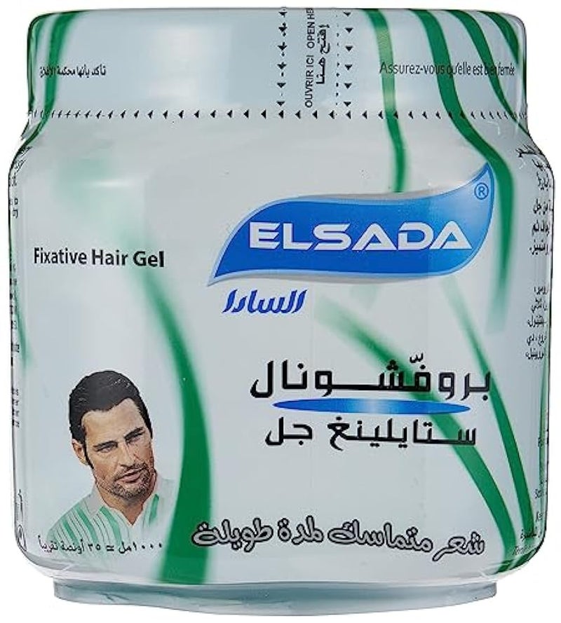 Elsada EL SADA Long Lasting Hair Styling Gel, Green, 1 liter - Image 3