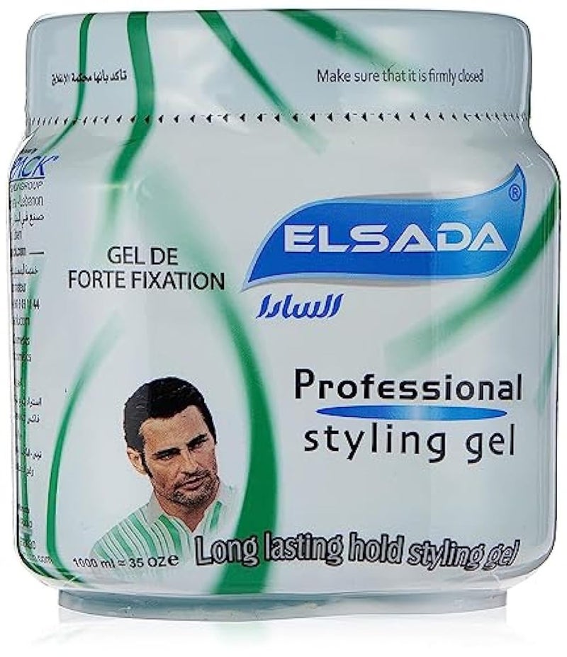 Elsada EL SADA Long Lasting Hair Styling Gel, Green, 1 liter - Image 1