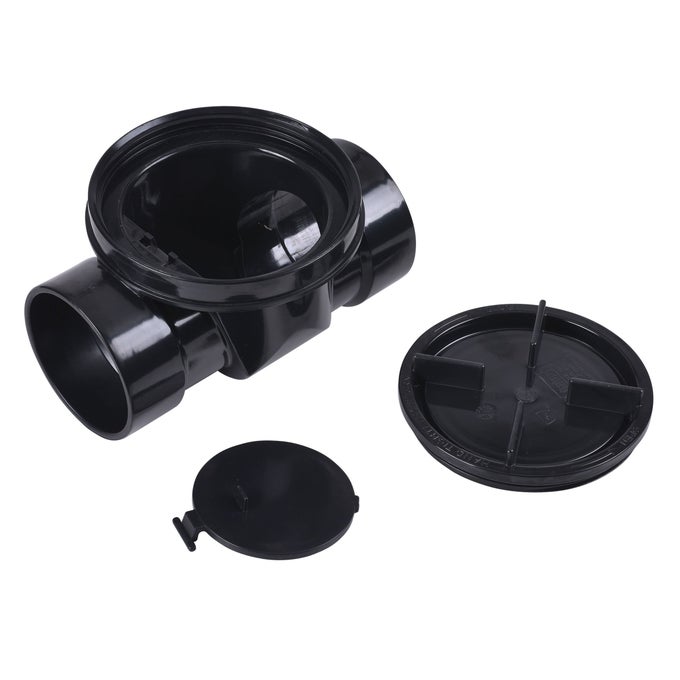 4 In Abs Backwater Valve Black