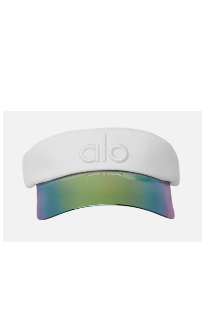 alo Women's Embroidered Sun Sports Visor Caps Empty Top Adjustable Ball Caps - Image 1