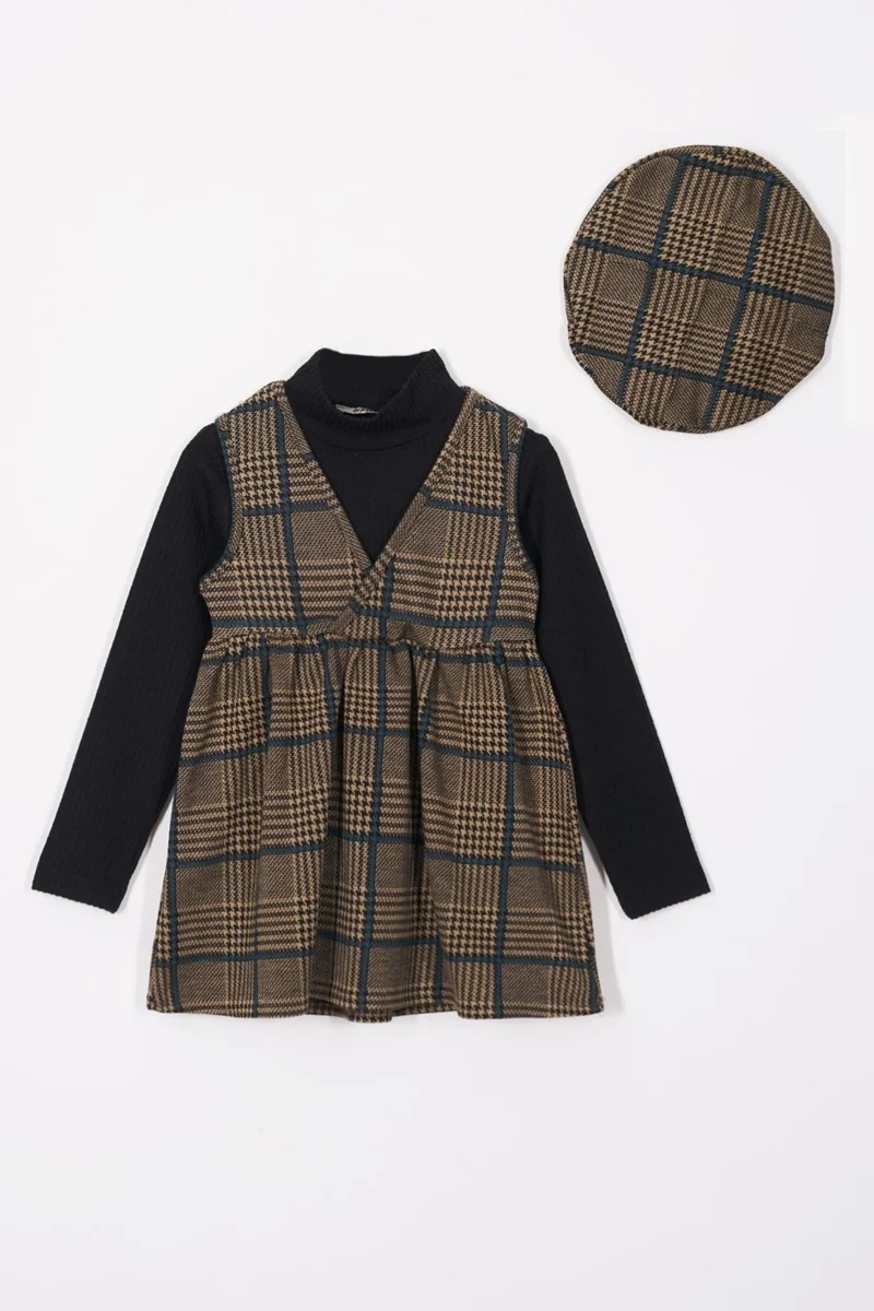 Zepkids Plaid Pinafore Dress