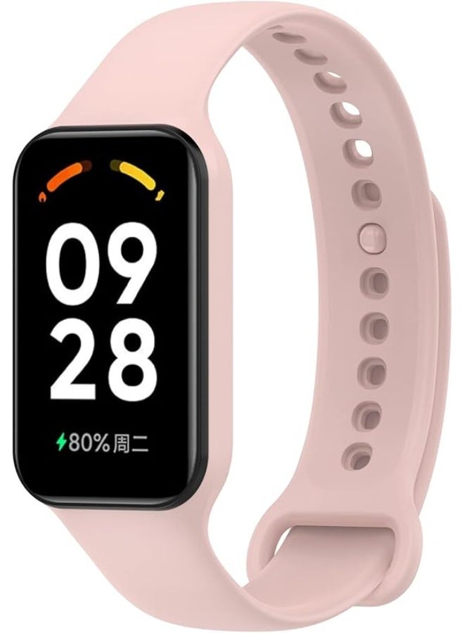 سوار ساعة ذكية خاص بجهاز شاومي ريدمي باند 2، سوار سيليكون رياضي، سوار معصم بديل، اكسسوارات خاصة بجهاز شاومي ريدمي سمارت باند 2 _ وردي - Image 4