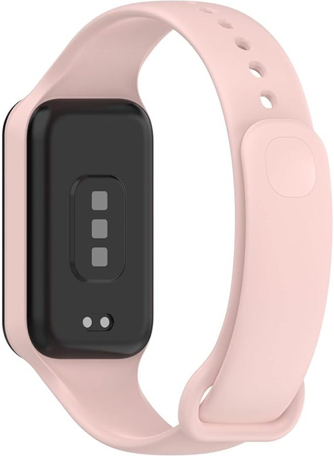 سوار ساعة ذكية خاص بجهاز شاومي ريدمي باند 2، سوار سيليكون رياضي، سوار معصم بديل، اكسسوارات خاصة بجهاز شاومي ريدمي سمارت باند 2 _ وردي - Image 2