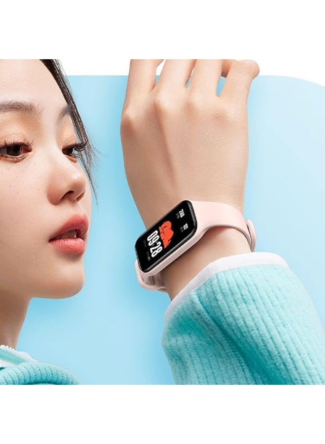 سوار ساعة ذكية خاص بجهاز شاومي ريدمي باند 2، سوار سيليكون رياضي، سوار معصم بديل، اكسسوارات خاصة بجهاز شاومي ريدمي سمارت باند 2 _ وردي - Image 5