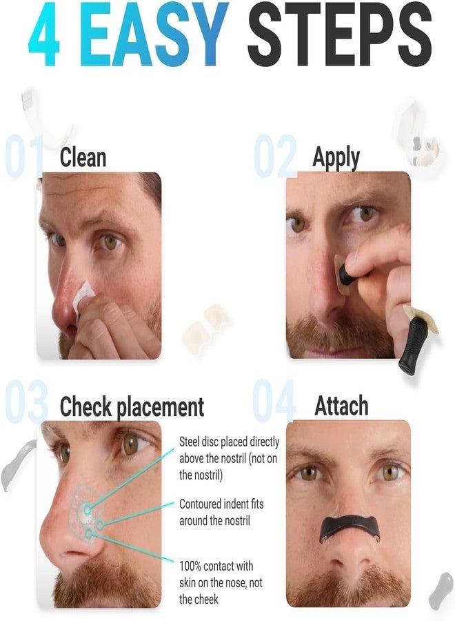 Nuvex Magnetic Nasal Strips for Breathing & Snoring Relief | Skin-Safe Anti-Snoring Nose Clip & Nasal Dilators for Better Sleep | Instant Snore Relief & Breathing Aid for Men & Women [15 Count] - Image 4