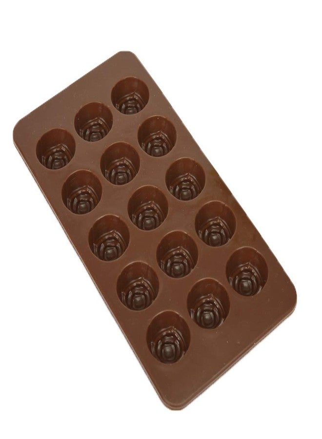 Cake Decor Silicon 15 Cavity New Rose Design Brown Chocolate Mould, Ice Mould, Chocolate Decorating Mould - Image 2