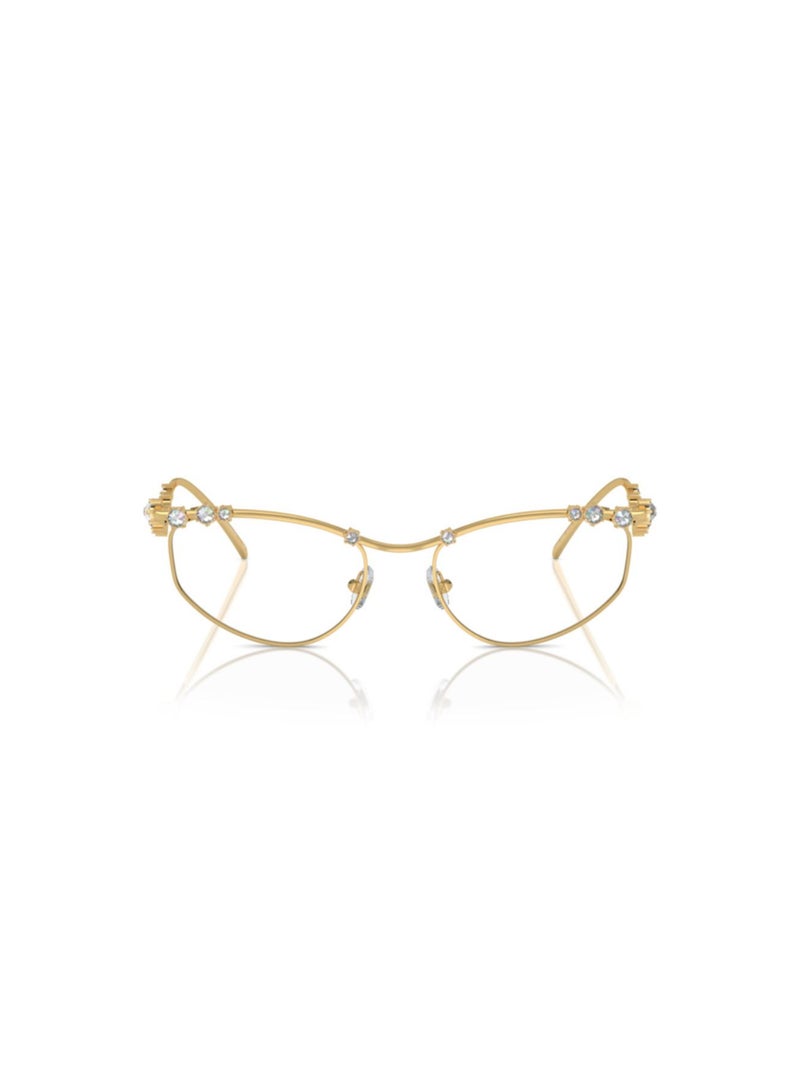 SWAROVSKI Swarovski Woman Irregular  Eyeglasses- Sk 1015 - Lense Size:55Mm - Gold - Image 4
