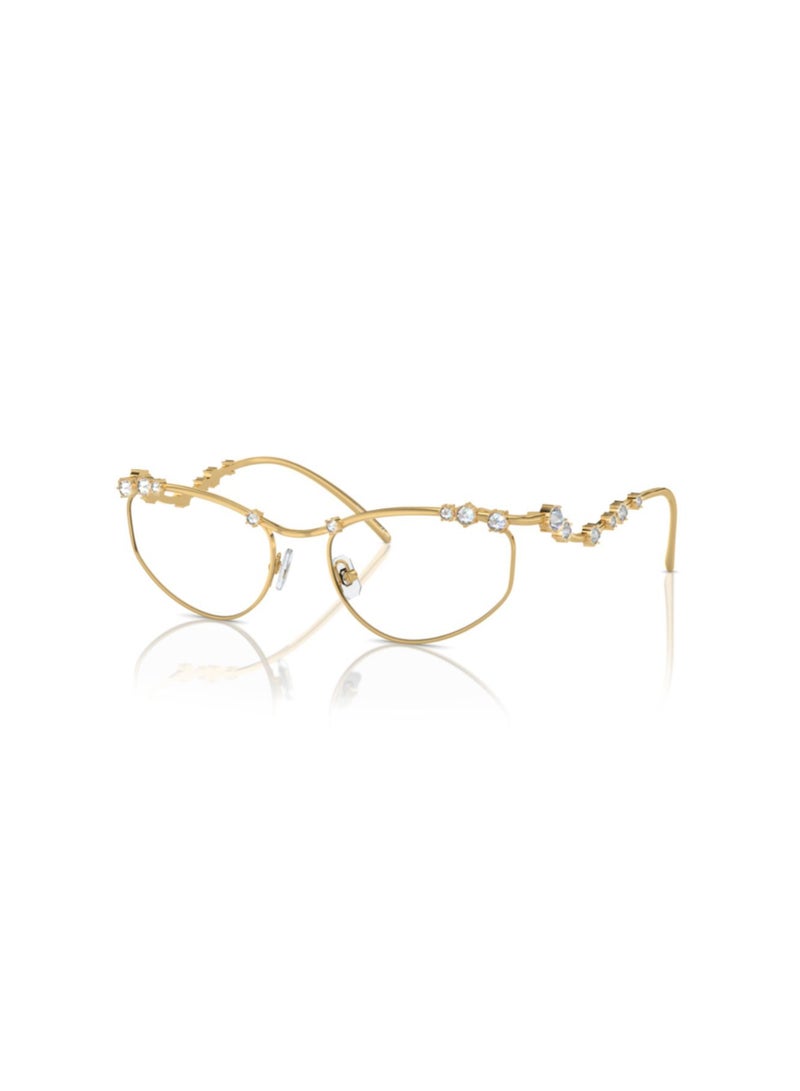 SWAROVSKI Swarovski Woman Irregular  Eyeglasses- Sk 1015 - Lense Size:55Mm - Gold - Image 1