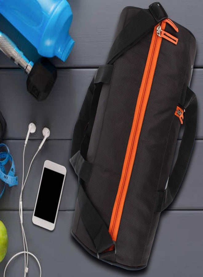 Monvelli Polyester Shoulder Gym Sports Bag for Men and Women (Black) - Image 5