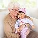 Assistex Reborn Baby Doll 22 Lifelike Therapy Doll for Seniors with Dementia Weighted Soft Body Realistic Newborn for Nursing Homes for Comfort and Relief Gift for Elderly with Picture Book - Image 2