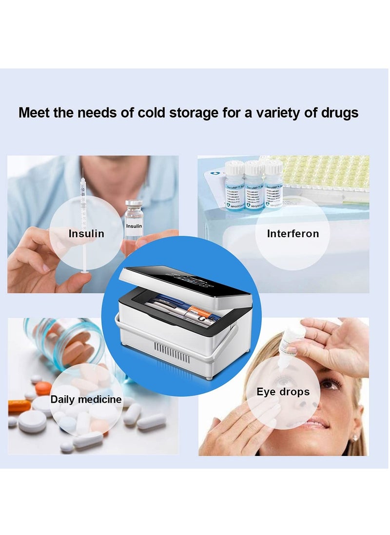 XiuWoo Insulin Cooler Case, Portable medicine cooler box with LCD touch screen temperature display for home,travel,keep cooling at any time  - Image 4