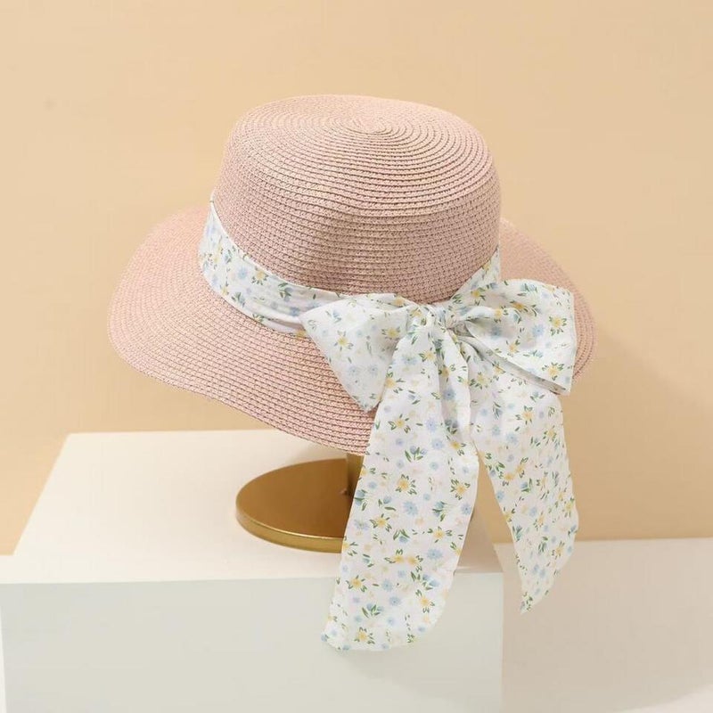 Sunhat French Bow Braid Summer Beach UV Protection Vacation Hat - Image 3