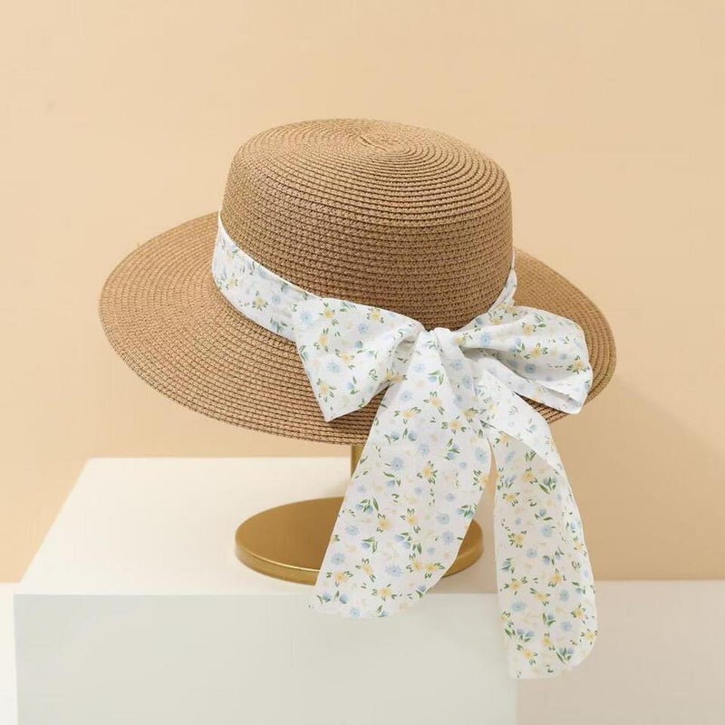Sunhat French Bow Braid Summer Beach UV Protection Vacation Hat - Image 4