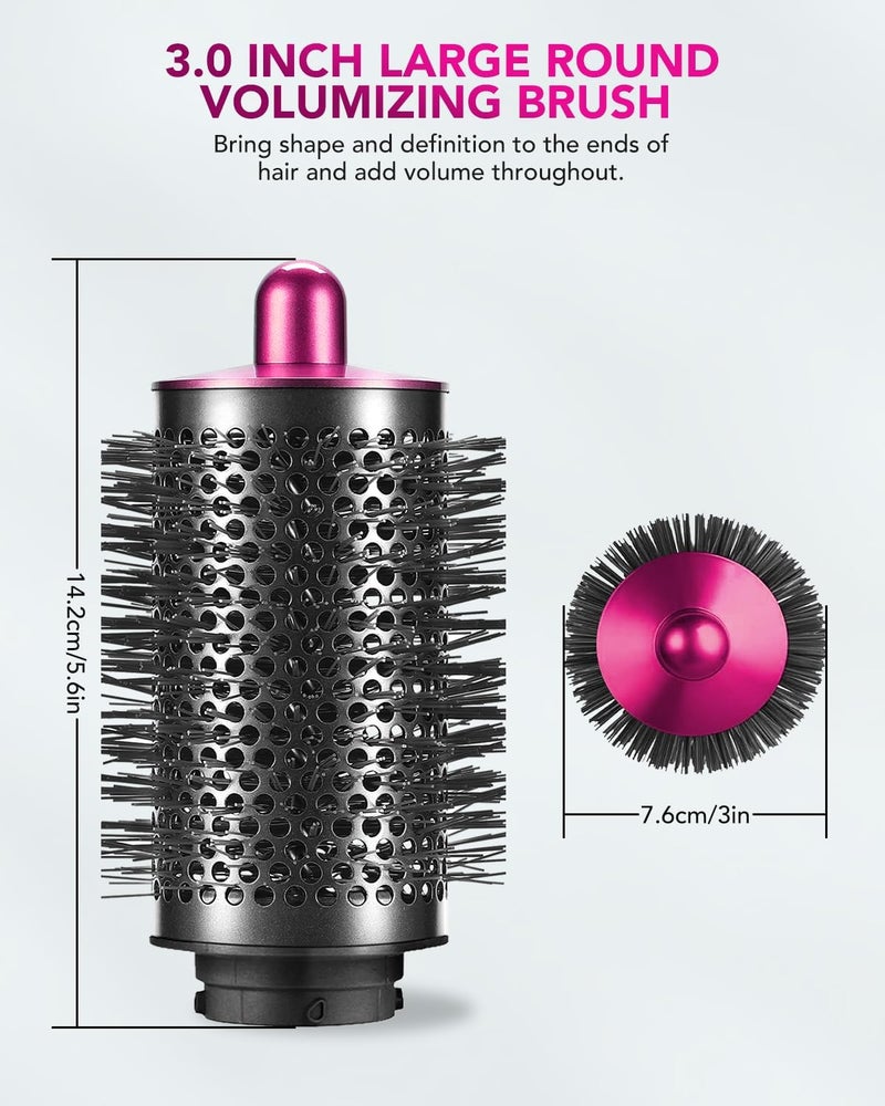 فرشاة تكبير مستديرة كبيرة مطورة لجهاز Dyson Airwrap Styler HS01/HS05، ملحق فرشاة مستديرة كبيرة لتكبير الحجم للشعر الناعم، تصفيف الحجم والتجعيد - Image 4