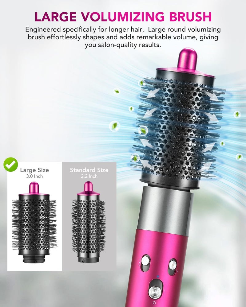 فرشاة تكبير مستديرة كبيرة مطورة لجهاز Dyson Airwrap Styler HS01/HS05، ملحق فرشاة مستديرة كبيرة لتكبير الحجم للشعر الناعم، تصفيف الحجم والتجعيد - Image 2