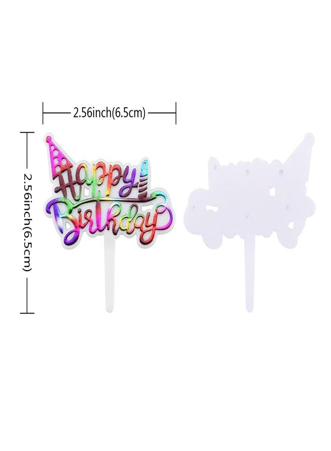 SaktopDeco زينة كب كيك بلاستيكية صغيرة من ساكتوب ديكو، زينة ملونة لكعكة عيد الميلاد، مستلزمات تزيين طاولة الحلويات للحفلات - Image 2