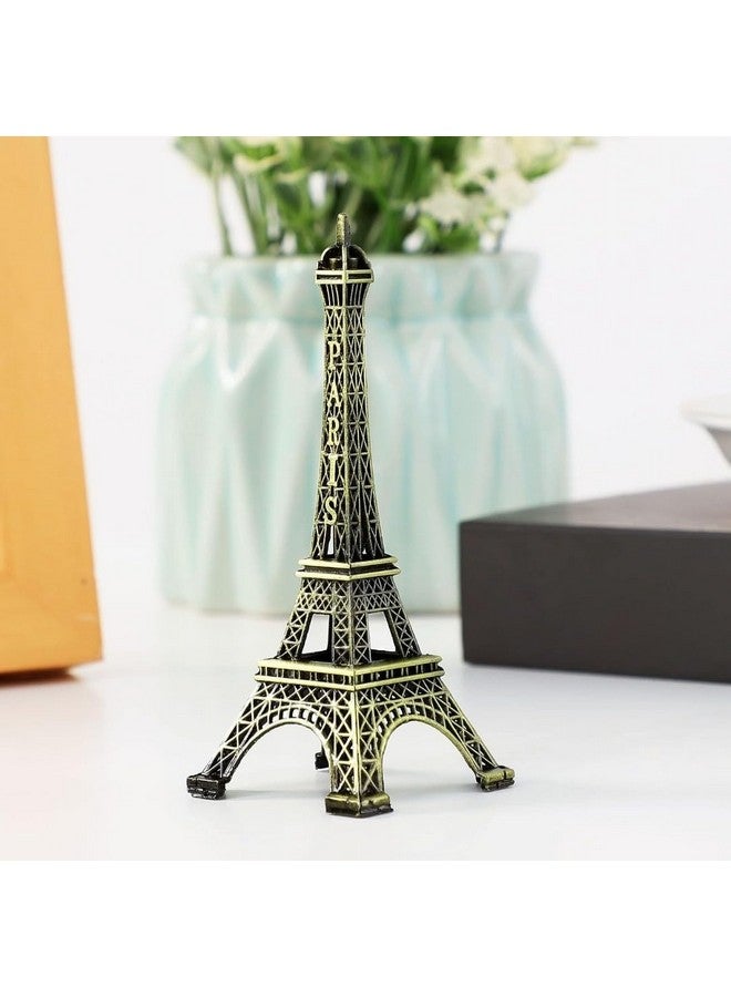 VRB Dec Brass 1 Set for Statue Study Office Desk Decor Showpiece Gift Decoration Accessories Items Decorative Showpeice for Home (Eiffel Tower Showpiece), Golden - Image 3
