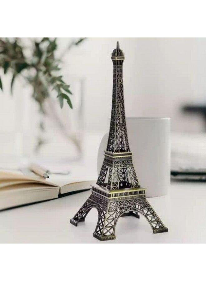 VRB Dec Brass 1 Set for Statue Study Office Desk Decor Showpiece Gift Decoration Accessories Items Decorative Showpeice for Home (Eiffel Tower Showpiece), Golden - Image 1